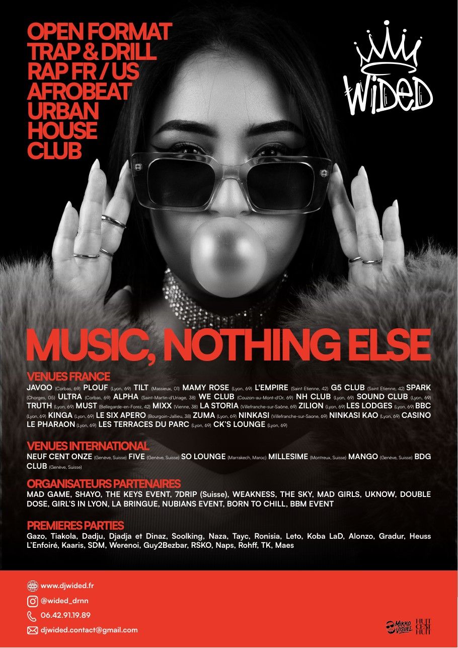 Couverture du presskit de DJ Wided